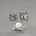 50 Pack (25 Pairs) 3/8 Inch Insert Kitchen Cabinet Hinges, Satin Nickel Self Closing Hinges for Kitchen Cabinet Doors, Semi-Concealed Cupboard Hardware, Face Mount Hardware, Silver