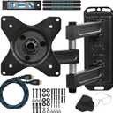 Cheetah TV Monitor Wall Mount for 12-49 Inch TVs up to 40lbs VESA 100x100mm, with 10ft HDMI Cable, TouchAdjust- Simply Grab, Adjust, Release Full Motion Swivel Tilt Bracket, Low Profile & Extends 15"