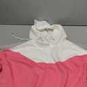 FAIRY SEASON Womens Cropped Hoodies Color Block Long Sleeve Crop Pullover Sweatshirts Hooded Crop Top Shirt Y2K Workout Tops (Small, Rose Pink)