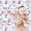 Baby Playpen Mat 59x59 Inches, One-Piece Crawling Non Slip Padded Pad for Playing, Baby Play Floor Mat for Babies, Toddlers, Floral
