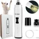 PUP PALS Dog Nail Grinder with 5 LED Shadow Free Light, Dog Nail Trimmer Protect Pet Paws from Over Grinding with 2 Speed Super Power Motor for Small, Medium and Large Dogs & Cats Paws Grooming