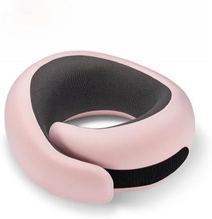 Travel Neck Pillow for Airplanes, Premium Memory Foam Neck Pillow with Ergonomic 360 Support, Travel Essentials for Plane, Car, Train and Home, Max Pink
