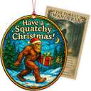 2 x Funny Christmas Ornaments - Bigfoot Gift - Big Foot Sasquatch Gift - Sasquatch Gifts - Bigfoot Ornament - Christmas Ornaments 2025 - White Elephant Gifts - Xmas Tree Funny Decoration (B2)