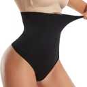 Dulchany Thong Shapewear Tummy Control Underwear for Women Seamless Body Shaper Panties, Medium