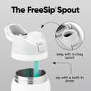 Owala FreeSip Insulated Stainless Steel Water Bottle with Straw, BPA-Free Sports Water Bottle, Great for Travel, 32 Oz, Down To Earth