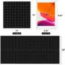 8Pcs Pegboard Wall Organizer Panels Black ABS Pegboard Wall Mount for Home, Craft Room, Garage, Kitchen, Workshop, Tool Organization, 10 * 10in Peg Boards. (No Hooks and Bins).
