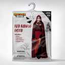 Spooktacular Creations Little Red Riding Hood Costume Women, Dark Red Velvet Dress Hooded Cloak for Fairy Halloween Parties (Small)