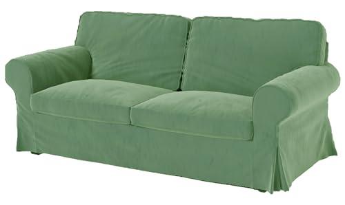 Heavy Duty Velvet UPPLAND (Not EKTORP!) Loveseat Sofa Cover Replacement Compatible with IKEA UPPLAND Couch Slipcover (Uppland 2 Seat Velvet Light Green)