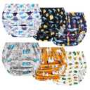 Joyo roy 6Pcs Plastic Underwear Covers for Potty Training 3T Rubber Pants for Toddlers Rubber Training Pants for Toddlers Plastic Training Pants Plastic Diaper Covers Toddler Plastic Underwear Toddler (Boys)