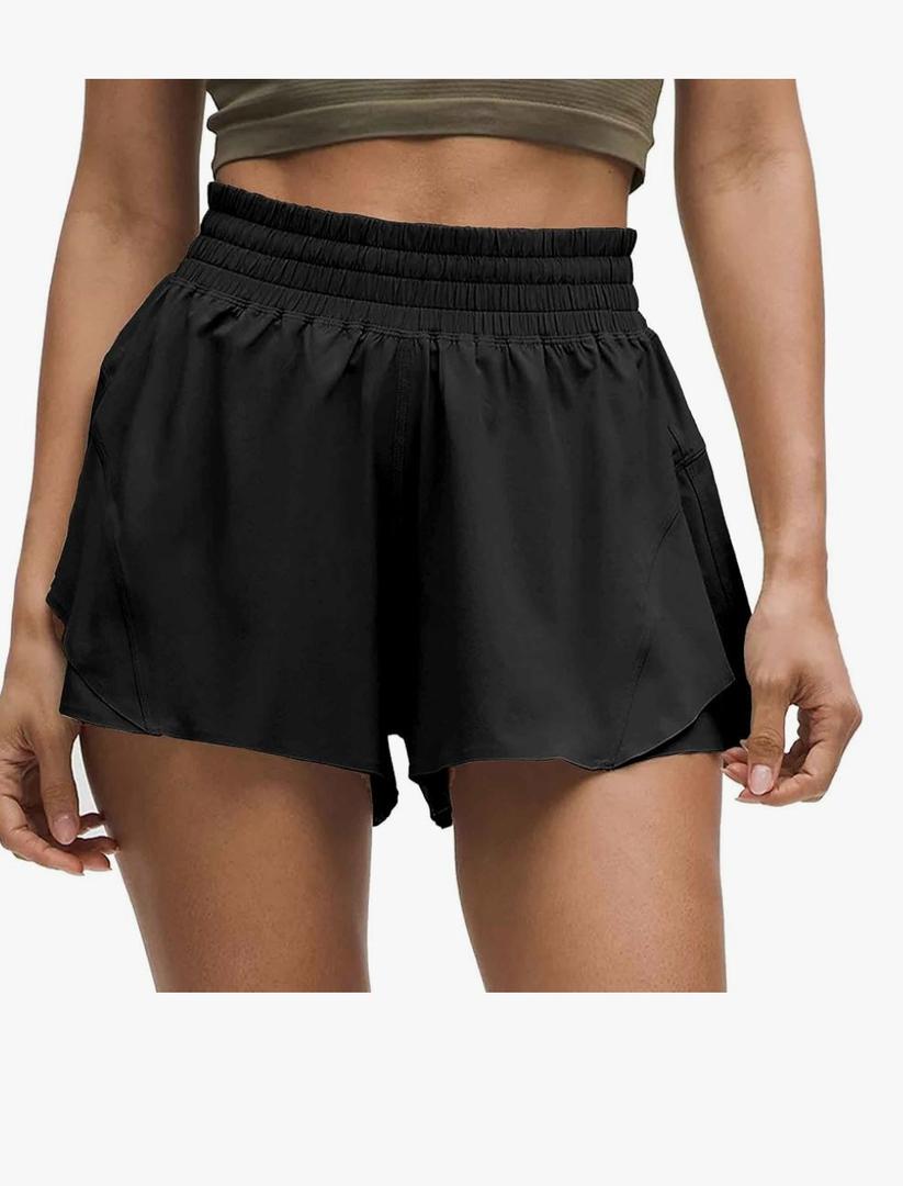 MCEDAR Running Shorts for Women High Waisted with Liner Athletic Shorts Quick Dry Workout Shorts S