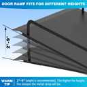 Door Threshold Ramp with Detachable Handles Fits for 2.0" to 9.0" Rise, Wheelchair Doorway Ramp for Scooters/Elderly/Walkers/Stairs(800 LBs Loading, 33.5" L*37.4" W, Alloy Iron, 40.0 LBs)