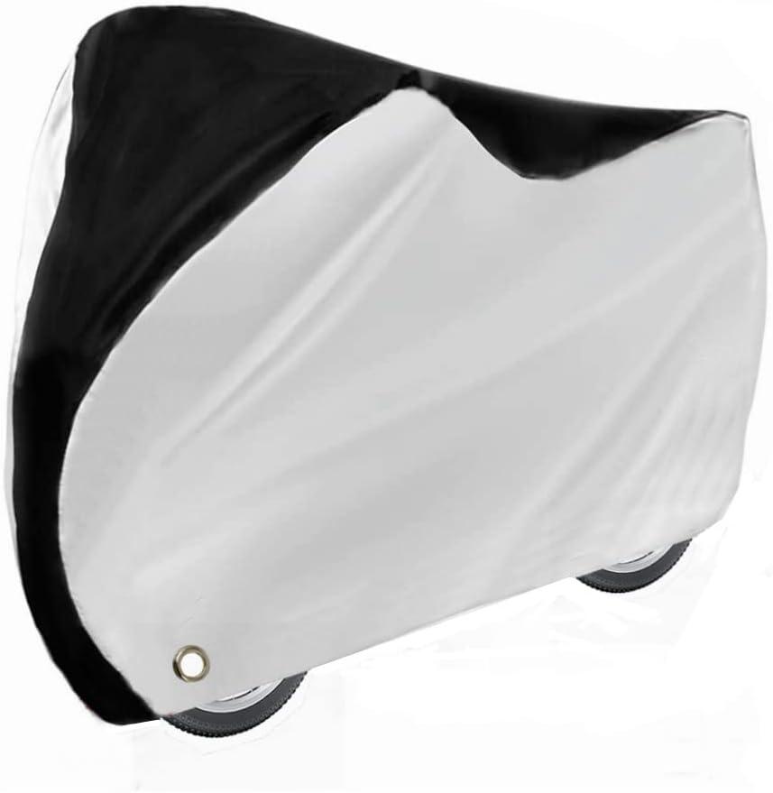 Bike Covers, Outdoor Waterproof Bicycle Covers with Lock Hole for Mountain Road Electric Bikes, 
White