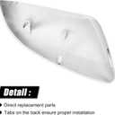 1 Pair White Side Mirror Cover Cap Housing Replace for 2016-2021 Honda 10th gen Civic and 2019-2021 Honda Insight, Driver and Passenger Direct Replacement Mirror Covers