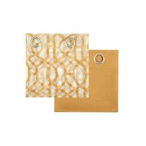 Mainstays Kingswood Curtain Set 27.5" X 63" Brown Sugar 4 Piece