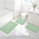 Arotive Memory Foam Bathroom Rug Mat 47x24, Ultra Soft and Absorbent Bath Mat, Machine Wash Dry, Comfortable Bath Rug Carpet for Bathroom Floor, Tub and Shower, Sage Green