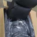 Smug Recliner Chair for Living Room, Leather Home Theater Seating with Lumbar Support with Adjustable Backrest and Footrest, Modern Living Room Furniture with Padded Seat Backrest, Black