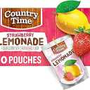 Country Time Ready to Drink Flavored with Other Natural Flavor Drink, 10 Pouches, for School Lunches and On-the-Go Hydration, Strawberry Lemonade, No Artificial Colors or Flavors, 6 fl oz Set of 3 Exp. 03/11/2027