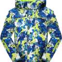 PHIBEE Big Boy's Waterproof Breathable Snowboard Ski Jacket (12, Print1)