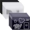 150 Pcs Stamp and Die Storage Bag Bulk and Rubber Magnetic Sheets Clear Pockets Stamp Stencil Envelope Case 5 x 7 Magnetic Sheets Dies Storage for Card Making, Die Cutting, DIY Scrapbooking