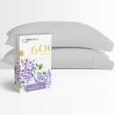 Carressa Linen 100% Egyptian Cotton Pillow Cases Set of 2-600 Thread Count Silver Standard/Queen Pillowcase for Sleeping, Soft, Silky Sateen Weave Bed Pillow Cover, Extra Long Staple Pillowcases