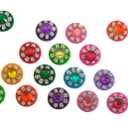 4 Packs round/Moon bindi (Round Colored)