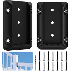 DN Mate 6 PCS Deck Railing Bracket Connectors for 2x4 (Actual 1.5x3.5) Wood Post to Handrail Connection, Stair Railing Connectors with Coated Wood Screws,Drill Bit, Fence Railing Brackets