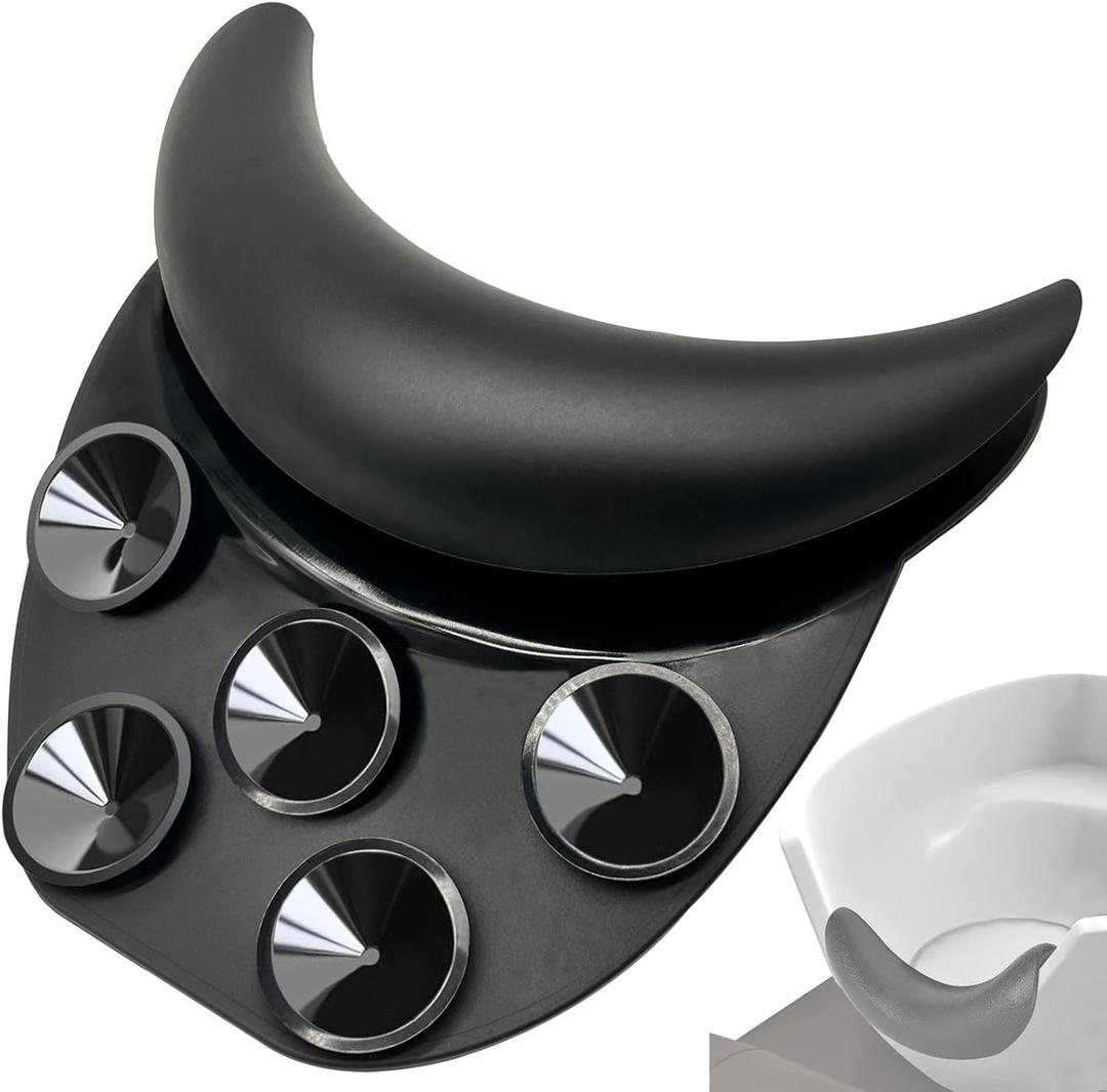 Shampoo Bowl Neck Rest for Sink, Silicone Neck Rest Cushion with Suction Cup, Portable Hair Washing Sink Neck Support Non-Slip for Salon Home Wash Basin
