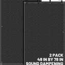 Tudomro 2 Pcs Sound Dampening Blanket Soundproof Blanket Grommeted General Indoor or Outdoor Use(48 x 78 Inches)
