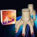 Electric Fake Moving Hand with Halloween Music,RGB LED Lights,Cosplay Scary Crawling Hand Thing Toy for Addams Big Family Party,Halloween Movie Prop Prank Decorations Props,Electronic Collection Toys