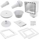 Kefly Above Ground Pools Skimmer with Accessories, Thru-Wall Skim Compatible with All Standard Pool Wall Cutouts