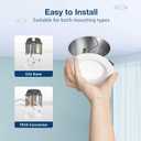 Amico 4 Pack 4 inch 5CCT LED Recessed Lighting, Dimmable, 8.5W=60W, 650LM, 2700K/3000K/4000K/5000K/6000K Selectable, Retrofit Can Lights with Baffle Trim, IC Rated - ETL & FCC, White