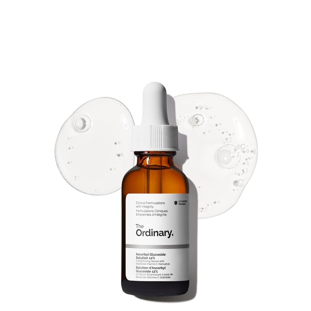 3 x The Ordinary Ascorbyl Glucoside Solution 12%, Vitamin C Serum for Even Skin Tone and Antioxidant Protection, 1 Fl Oz