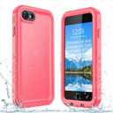 SPORTLINK for iPhone SE 3rd 2022/iPhone SE 2nd 2020/iPhone 7/8 Waterproof Case - Built in Screen Protector Full Body Shockproof Dustproof IP68 Waterproof Case for iPhone SE3/SE2/7/8 Frosted Pink