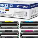 ONLYU Compatible DR221 Drum Unit (NOT Toner) Replacement for Brother DR221CL DR-221CL DR221 DR 221 CL for Brother MFC-9130CW MFC-9330CW HL-3170CDW HL-3180CDW HL-3140CW MFC-9340CDW Printer (4 Pack)