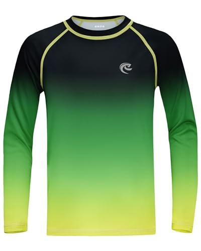 Boys UPF 50+ Swim Shirt Long Sleeve, 1 Pack UV Sun Protection Rash Guard, Youth Kids SPF Water Shirts for Beach Surf 8