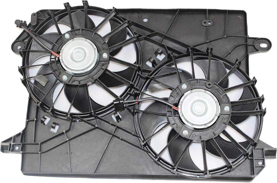 620-039 5137714AA Engine Radiator Dual Cooling Fan for Dodge Chrysler 300 Challenger Charger Base Magnum SRT8 SXT LX Signature 2005-2006 2007 2008 2009 2010 5137713AA 5174358AA CH3115132