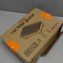 Aothey Litter Box Step, Litter Box Ramp/Catcher with Wooden Base, Anti-Tracking & Easy to Clean, Ideal for Small & Elderly Cats (Grey) (Light Gray)