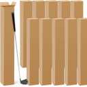 Qilery 10 Pcs 6 x 6 x 48 Inch Golf Club Shipping Boxes 6L x 6W x 48H Tall Corrugated Boxes Cardboard Long Golf Storage Box for Shipping, Packaging, Moving, Mailing, Home or Business
