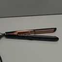 Hair Straightener 1 Inch Flat Iron and Curler 2 in 1 Titanium Ceramic Ionic Dual Voltage Straightener with Heat-Resistant Silicone, for Less Frizz, Shinier & Smoother (Black/Rose Gold)