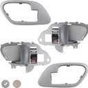 APPERFiT Interior Door Handle w/Bezel Kit (Gray) Compatible with 1995-2002 Chevy Chevrolet GMC Truck C1500 C2500 C3500 K1500 K2500 K3500 Suburban Tahoe Yukon Replaces 15708043 15708044