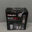 Mueller Multistick 5-in-1 Immersion Blender Handheld, 12 Speed Hand Mixer - Turbo Boost, Heaviest Duty Copper Motor, Titanium Blades Hand Blender, Milk Frother Wand, Whisk, Beaker, Chopper, Grey