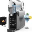 Slushie Machine, No Ice Needed, 88 oz Slushie Machine for Home with Dust Cover, Professional Frozen Drink Maker, 7 Preset Programs+Rinse, Frozen Margaritas, Frappés, Milkshake, and More