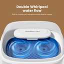 Gardner Pet Cat Fountain 1 Gallon, Vortex Dog Water Fountain, Ultra Quiet Automatic Cat Fountain with Filter, Transparent Tank, Splash-Proof, Easy to Clean,Without Adapter (White)