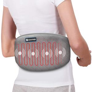 Comfier Heating Pad with Massager,Back Massager with 2 Heat Levels & 3 Massage Modes,Heating Pads for Cramps,FSA or HSA Eligible,Heated Massage Belt for Abdominal, Lumbar,Fit for Women,Men (Gray)