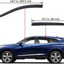 Lightronic Extra Durable Outside-Mount Low-Profile Auto Vent Window Visors, Fits 2019-2026 Acura RDX, UV Protection Rain Guards, Original Wind Deflectors, Smoke, 4-Pcs