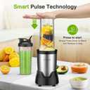 KOIOS Blender for Smoothies,Personal Blender for Shakes and Smoothies with 3 * 22oz To-Go Cups,22000 RPM Smoothie Maker,Detachable 6-leaf Blade Portable Blenders for kitchen, Black