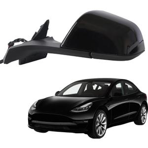 side mirror replacement for Tesla Model 3 2021 2022 2023 2024 2025 Assembly Driver Side for Tesla Model 3 Accessories 51167177128 BLACK (LH) 13 Pin