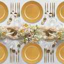 PROY 50 Pcs 13 Inch Charger Plates Bulk, Gold Chargers for Dinner Plate, Table Chargers for Table Setting, Wedding