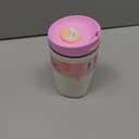 Owala SmoothSip Slider Insulated Stainless Steel Coffee Tumbler, Reusable Iced Coffee Cup, Hot Coffee Travel Mug, BPA Free 12 oz, Pink/Tan (Daybreak)