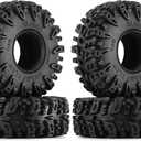 INJORA 1.0 Tires - S5 Swamp Claw Mud Terrain Tires for TRX4M AX24 Axial SCX24 FCX24 1/18 1/24 RC Crawler Car,64 * 24mm,T1019